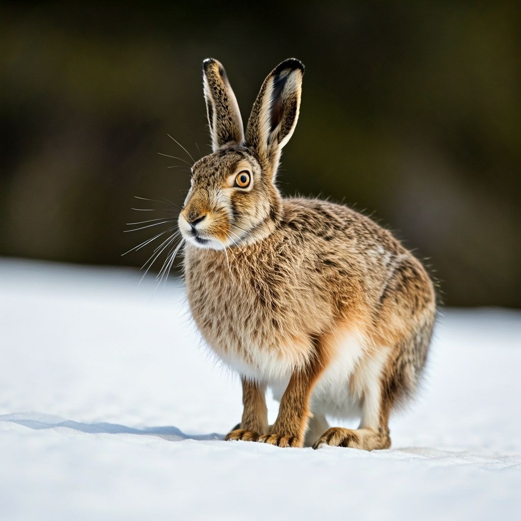 Mountain Hare in Snow, Pop Art Style