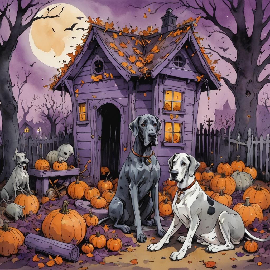 Great Dane's Halloween: A Whimsical Quentin Blake Illustrati...