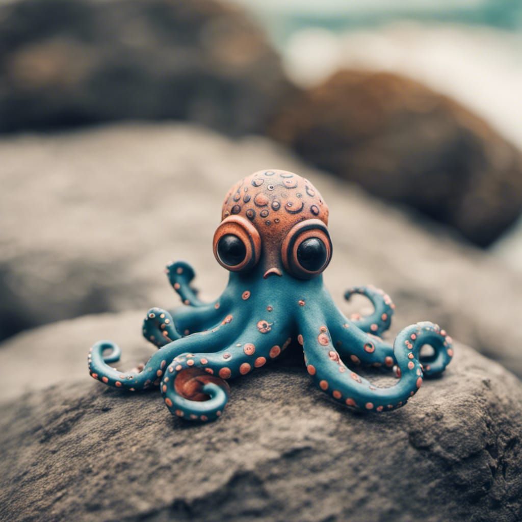 Painted Rock Art: A Cute Octopus