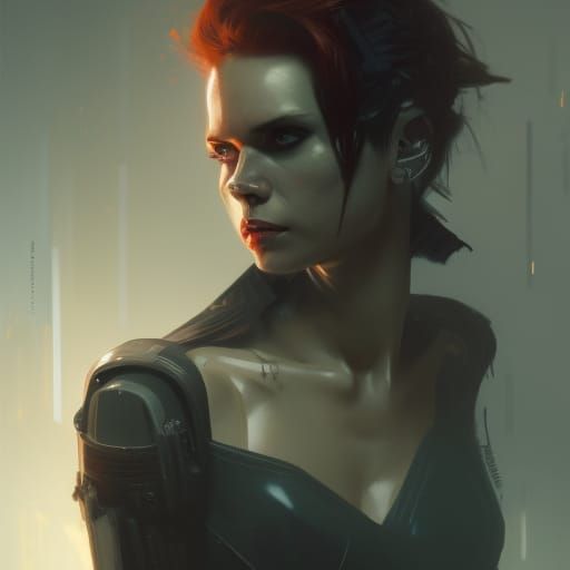 Handsome Engineer in Cyberpunk Cityscape