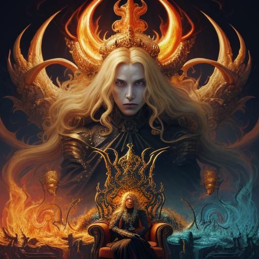 Surreal Woman's Descent into Hell, in Dali Style