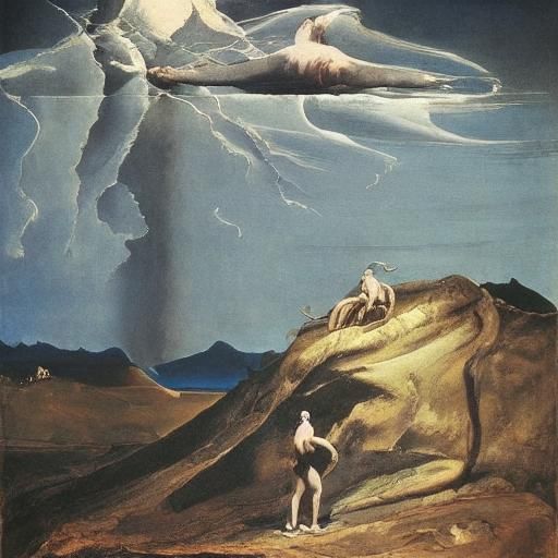 Surreal Optical Illusion Landscape in Dreamlike Style