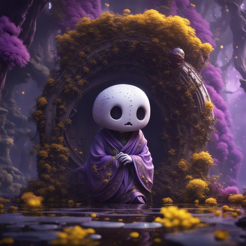 Kodama in Space: Dark Fantasy Concept Art