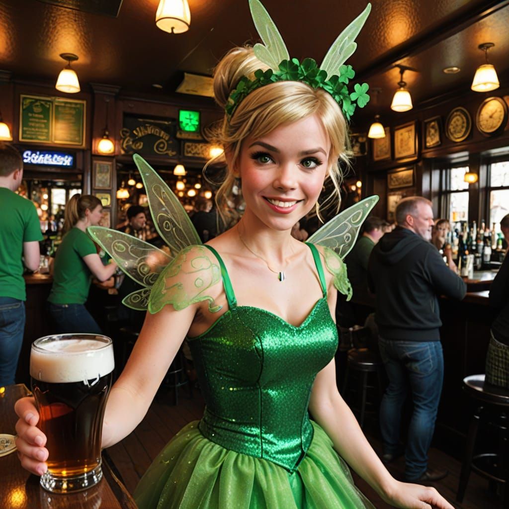 Whimsical Pixie Celebrates St Patrick's Day at Irish Pub