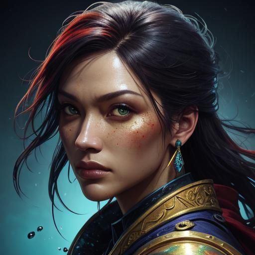 Hyperrealistic Portrait in Splash Art Style
