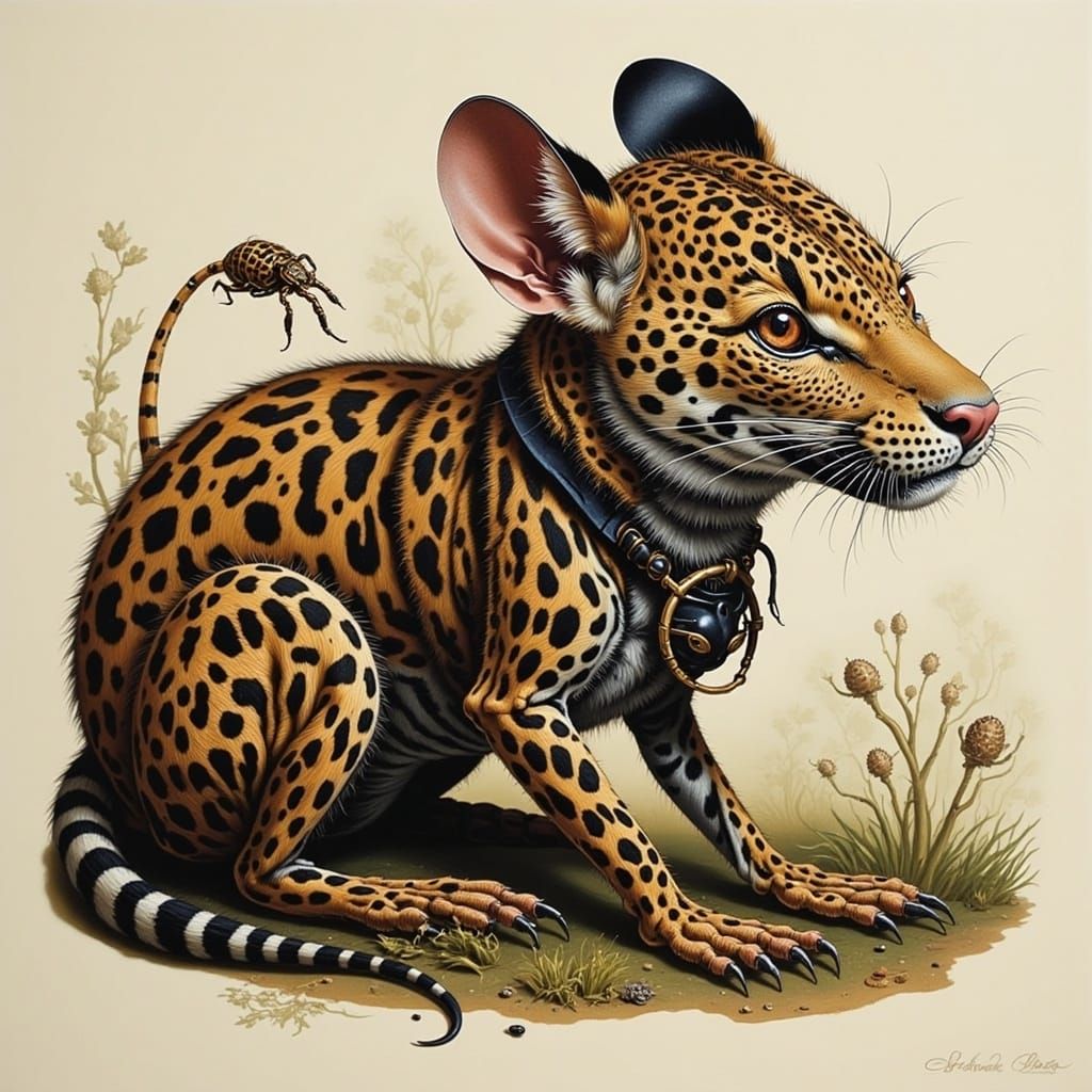 Savage Hybrid of Leopard and Collie