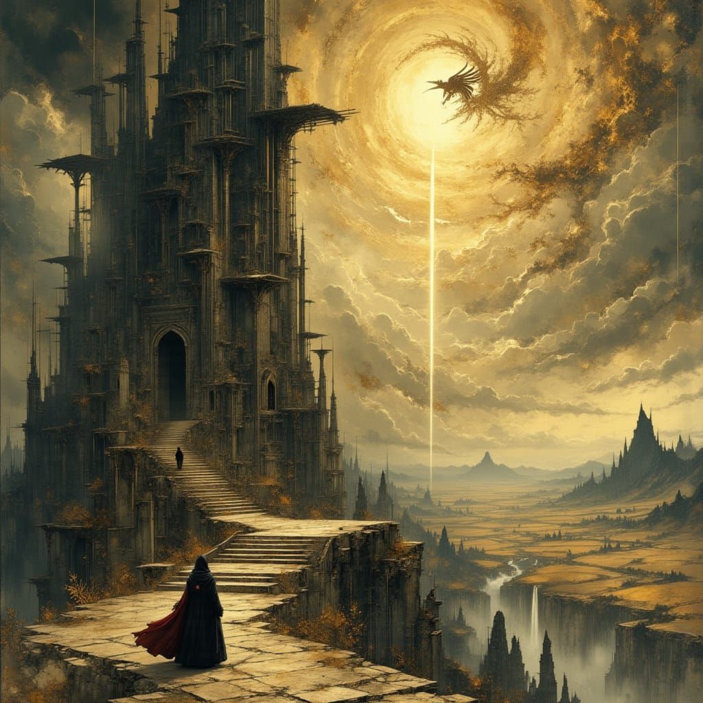 Wizard Conjures Cosmic Rift Over War-Torn Fantasy Realm