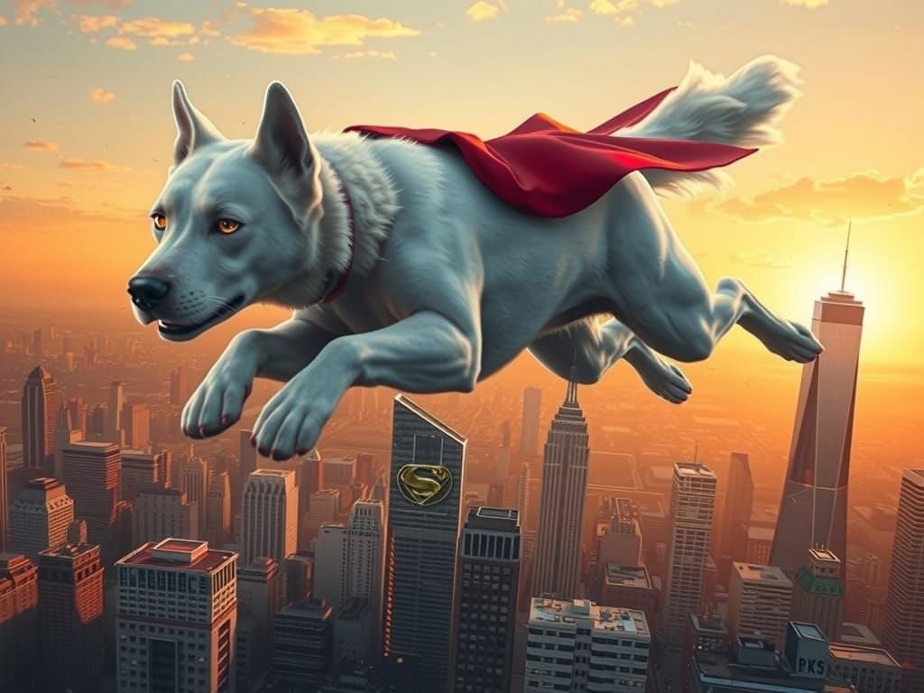 Krypto Soars Above Metropolis in a Dazzling Display of Super...
