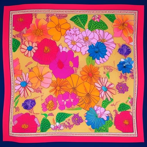 Summer Garden Silk Scarf: Anime Key Visual