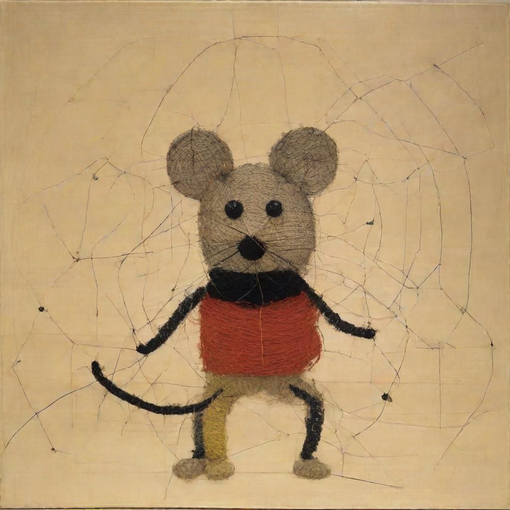 Futuristic String Mouse: A Surrealist Baroque Fusion