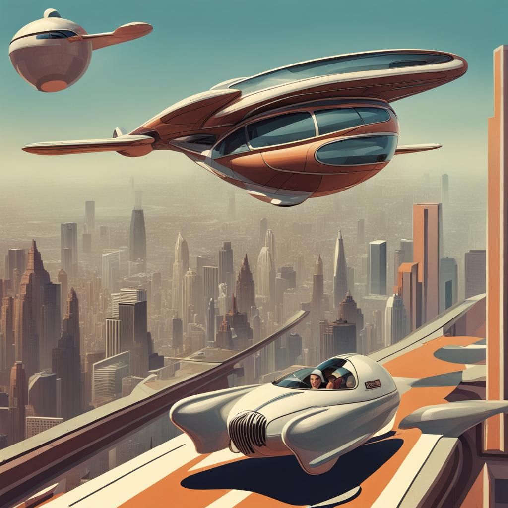 flying car retrofuturism
