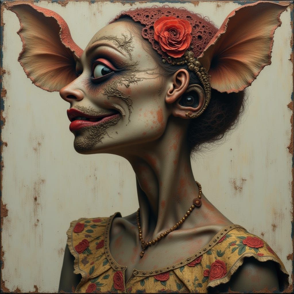 Baroque Style Art on Canvas Texture