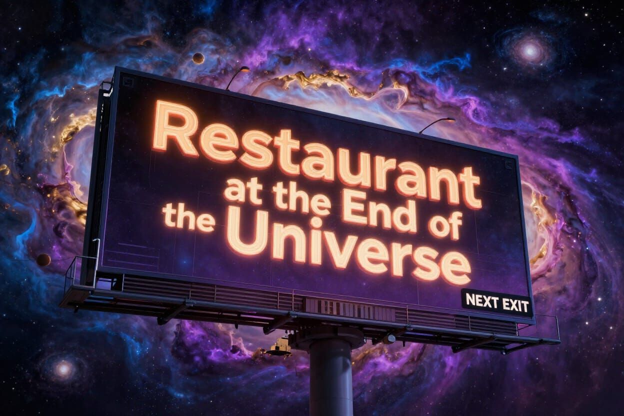 Interstellar Billboard for Restaurant at End of Universe