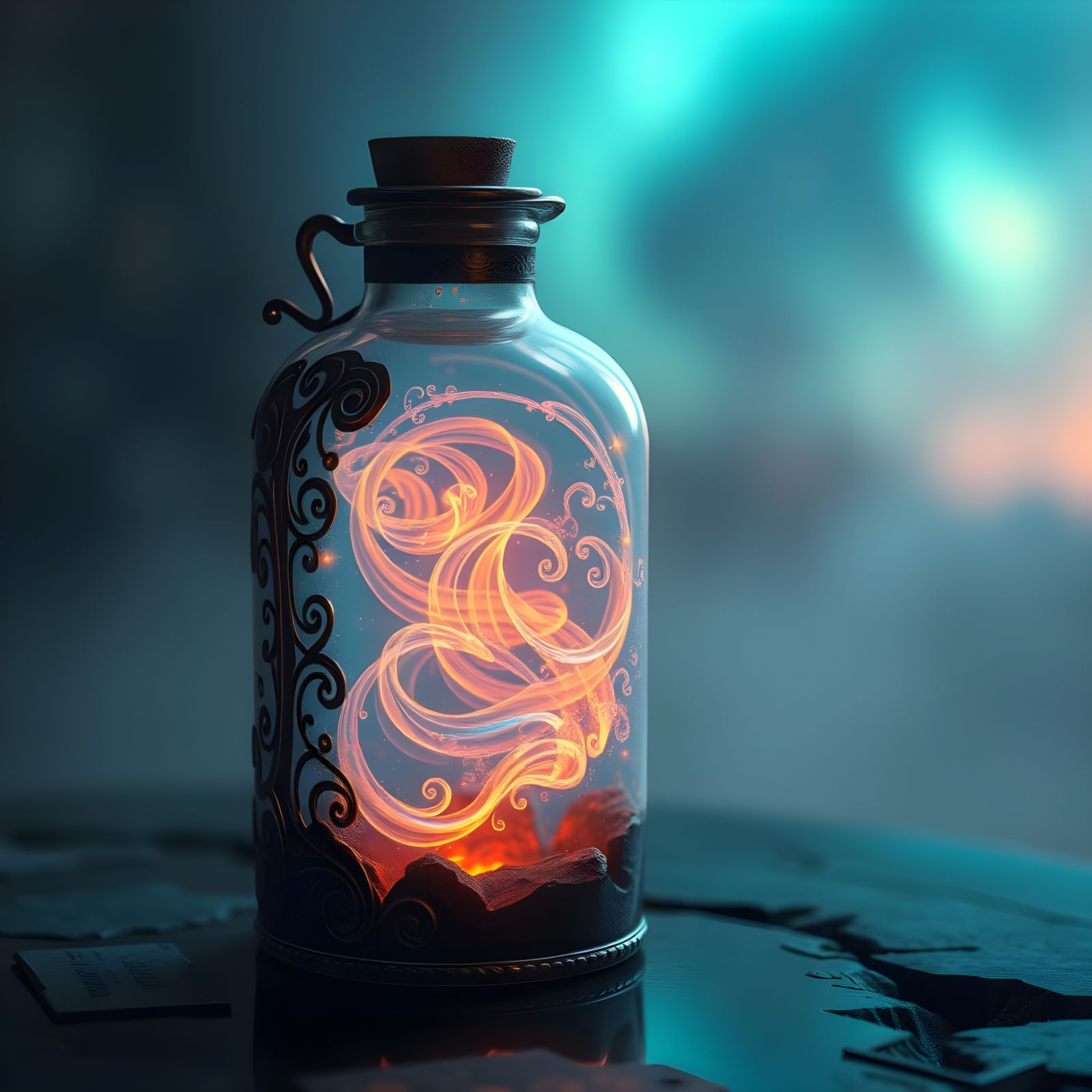 Ethereal Aurora in Delicate Glass