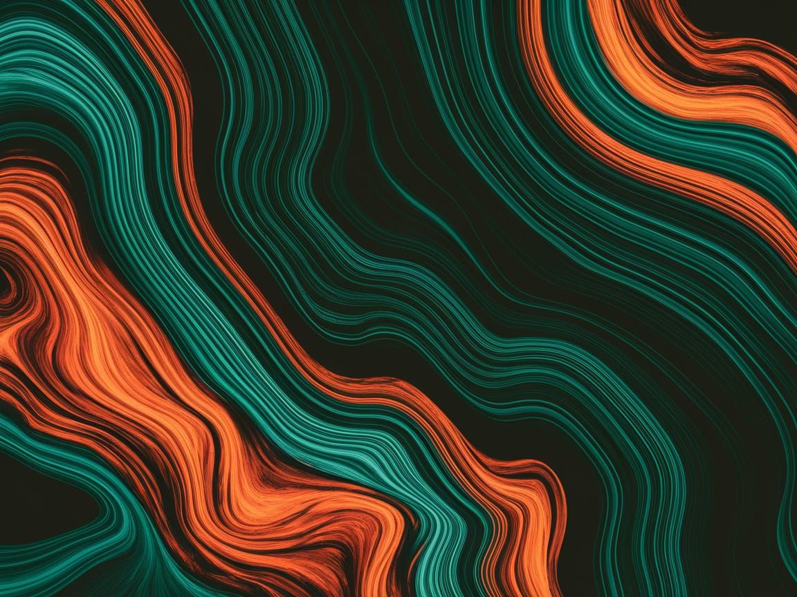 Abstract Misty Coal Fiery Malachite Design