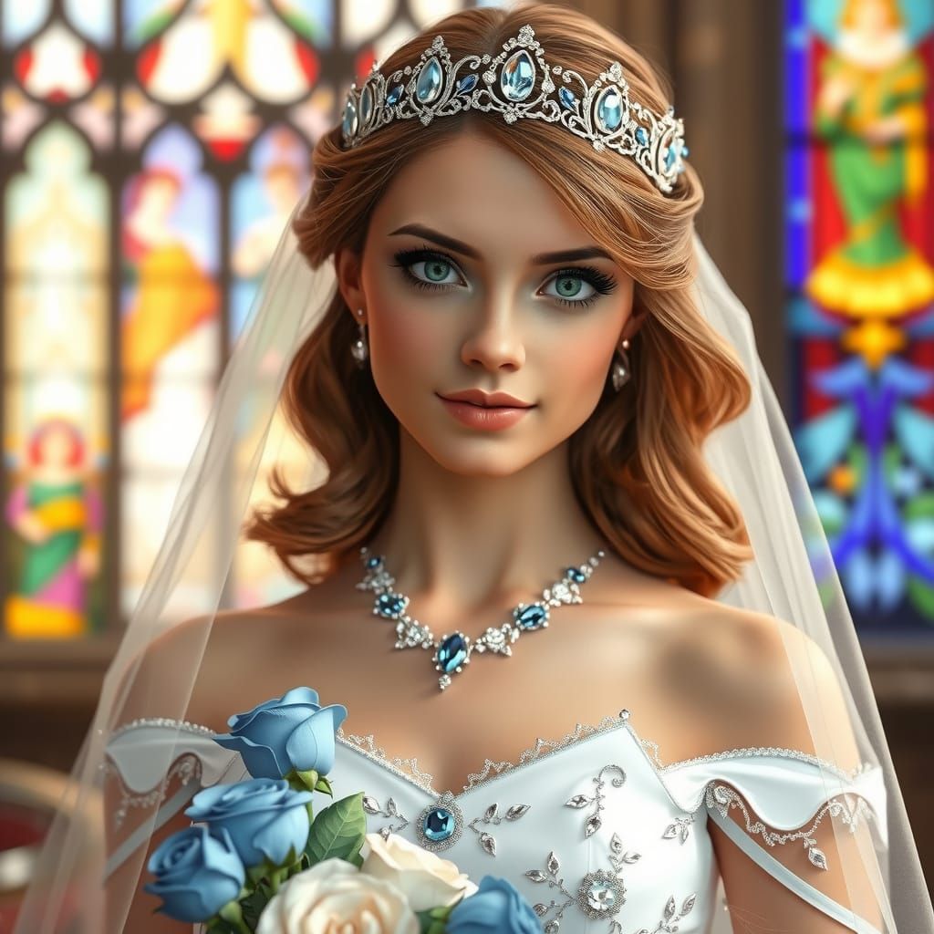 Wendy Darling's Wedding Portrait in Hyperdetailed Style