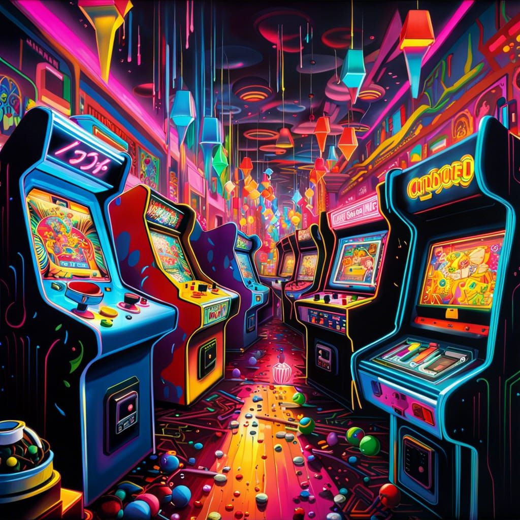 Neon 1980's Arcade