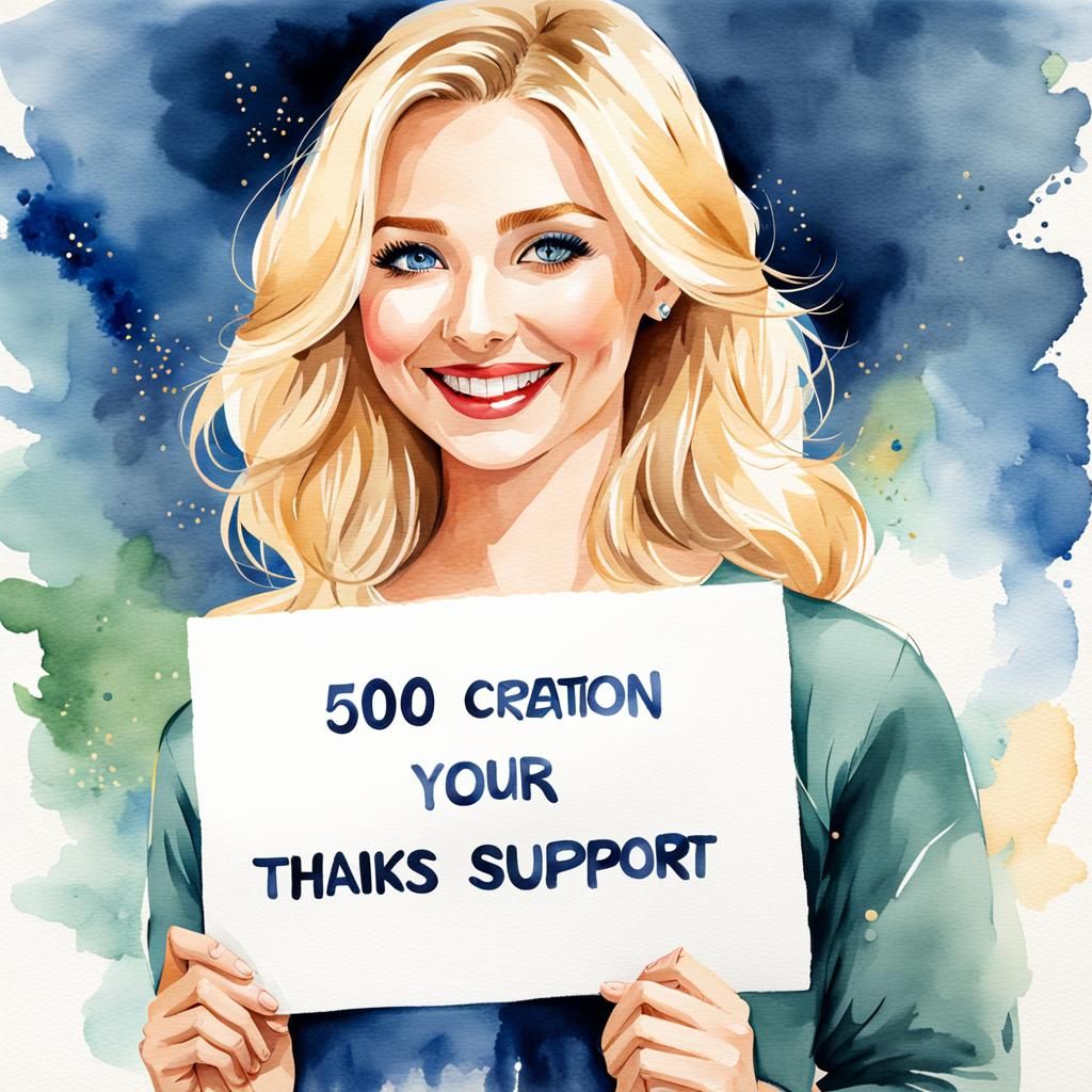 Beautiful Blonde Celebrates 500 Creations in Watercolor