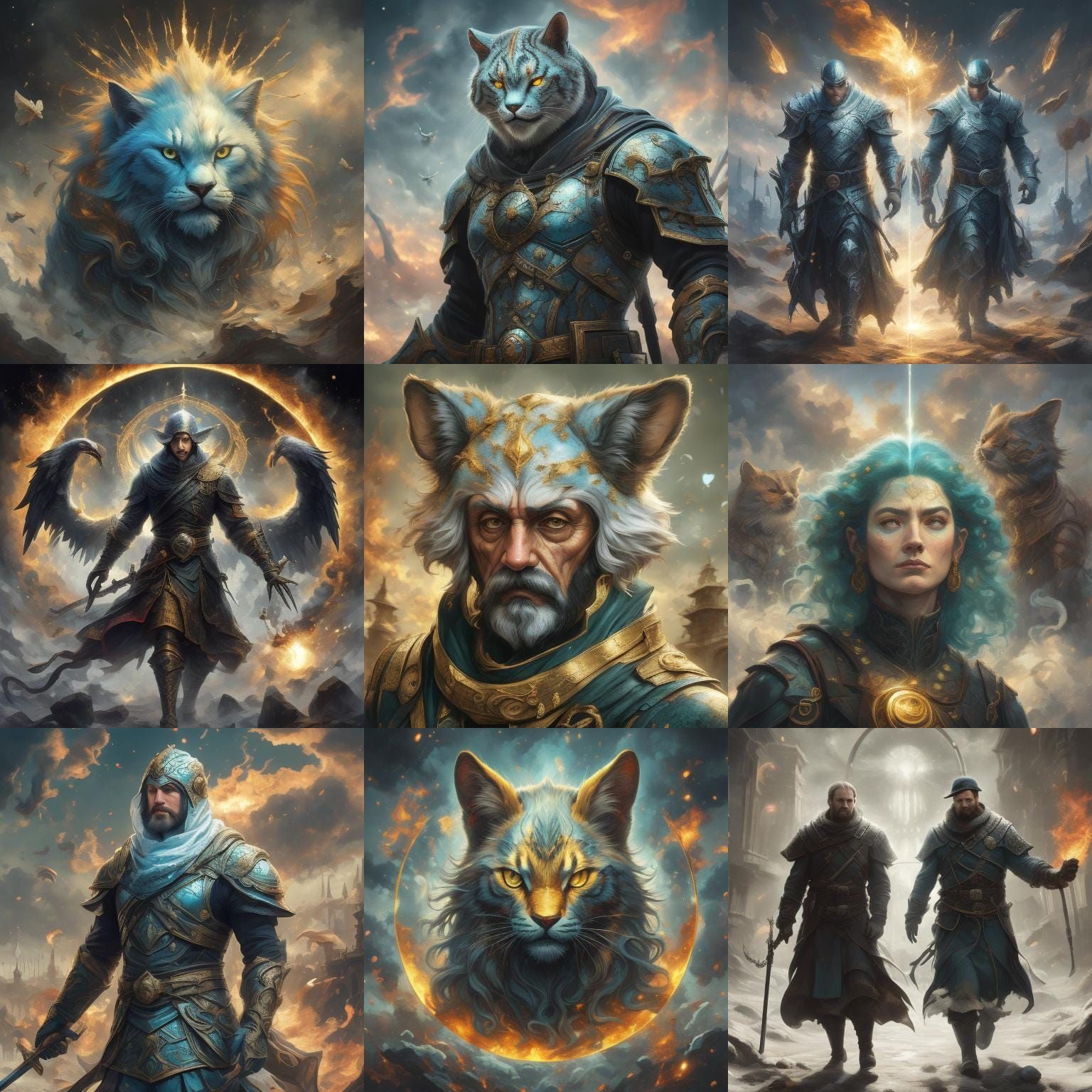 Character Illustration with Ink Flow and Smoke Effects