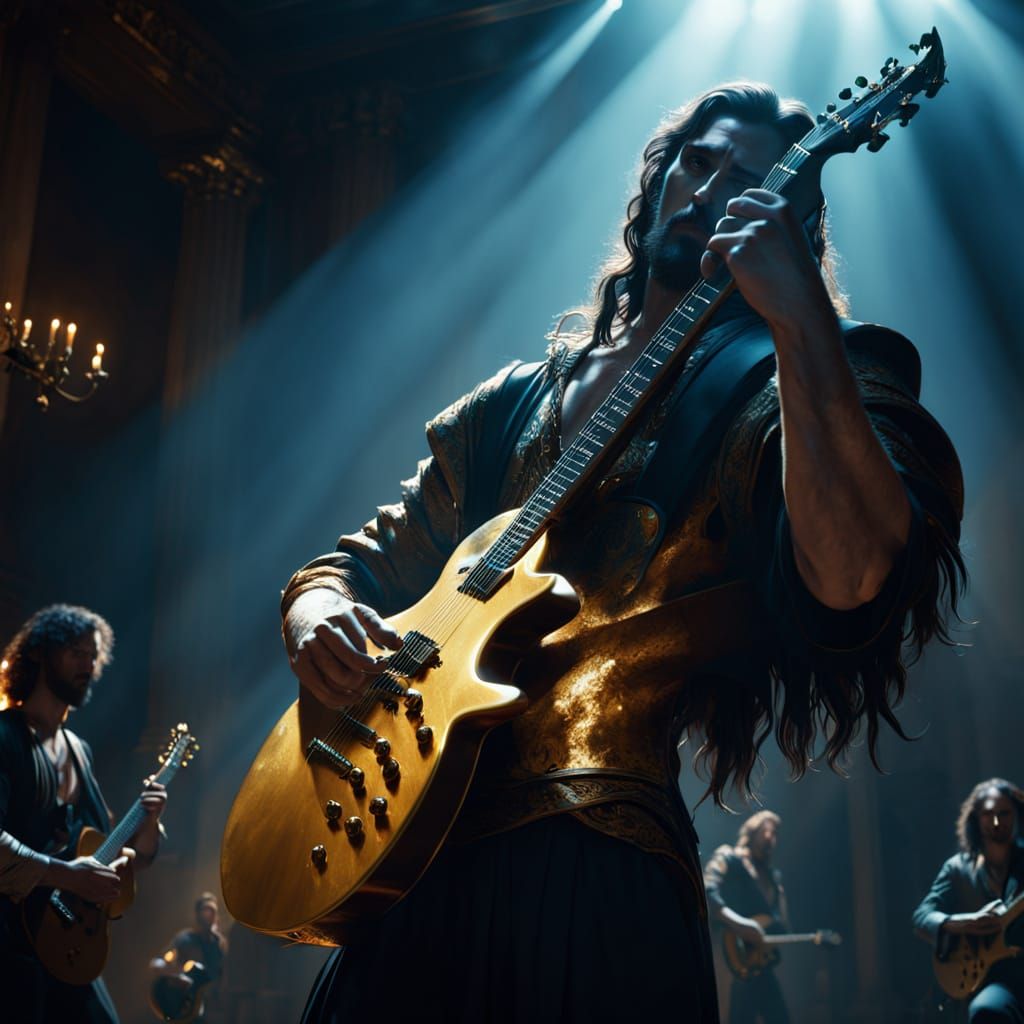 Epic Guitar Masterpiece in Cinematic Lighting