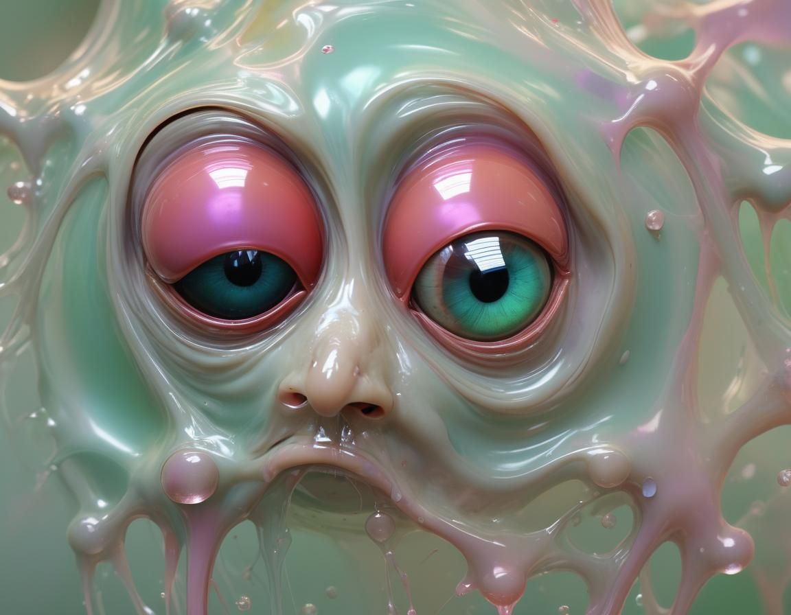 Creeping Colormorphing Animacule in Vitreous Silk