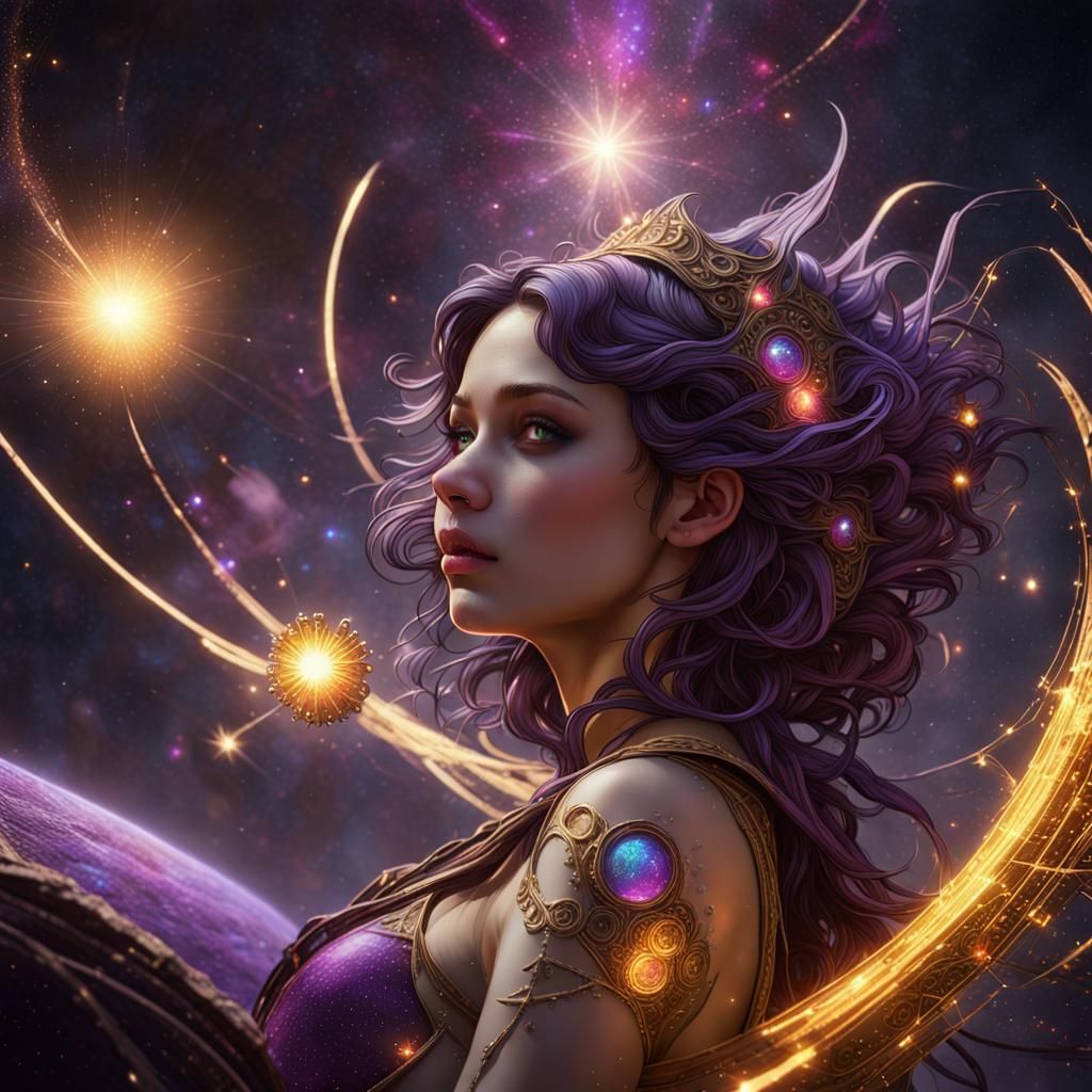 Cosmic Edge of Creation in Dark Fantasy Style