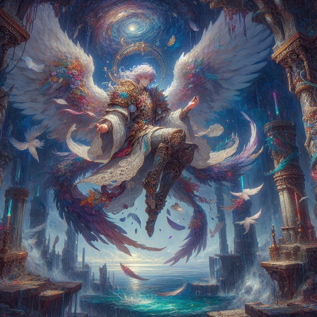 Angel Cambiel: Detailed Matte Painting of Transformation