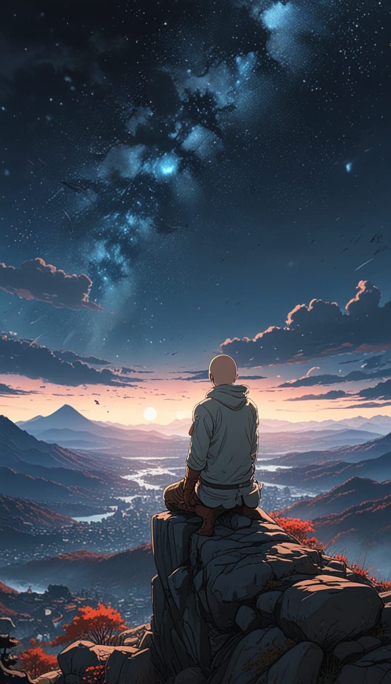 Anime Heroes in a Vibrant, Dynamic Landscape