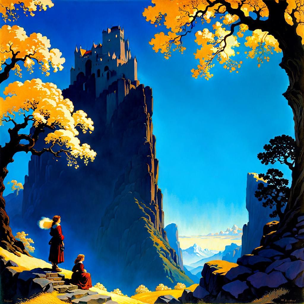 South African Landscape in Parrish Style