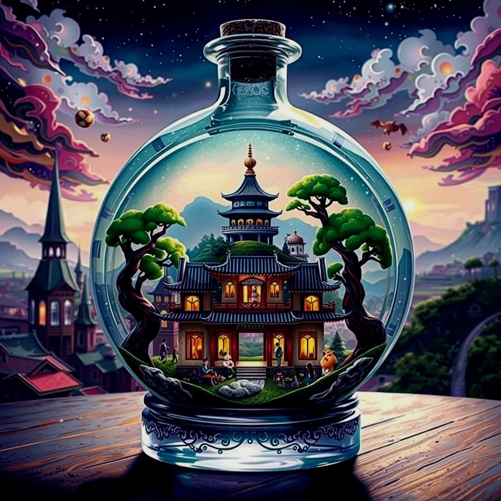 Miniature World in a Bottle: Chinese Fantasy Art