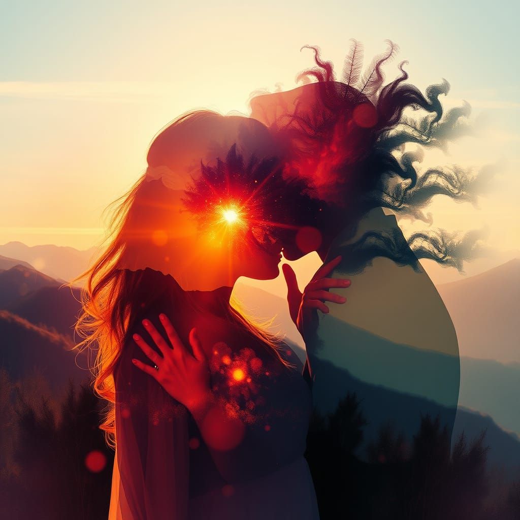 Surrealistic Dance Between Light and Shadow