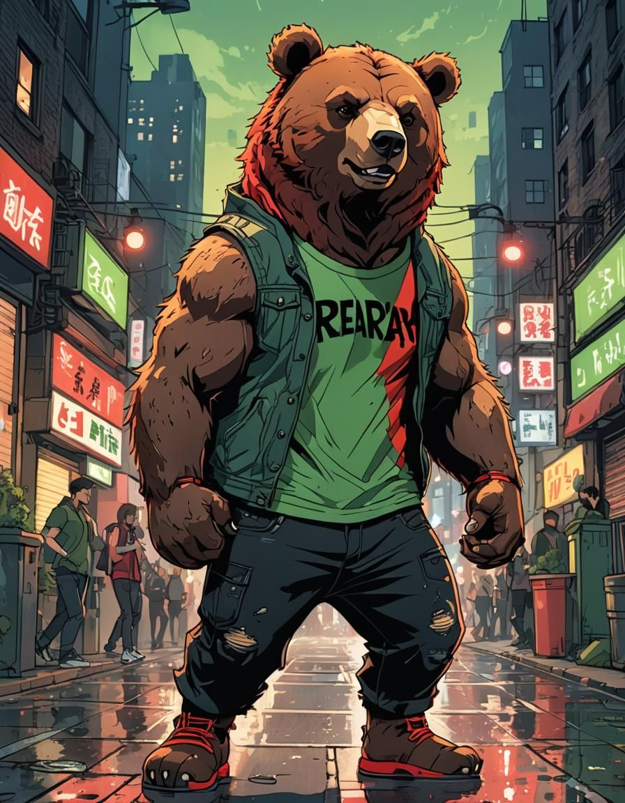 Anime Bear Kin Ready to Fight at Dawn