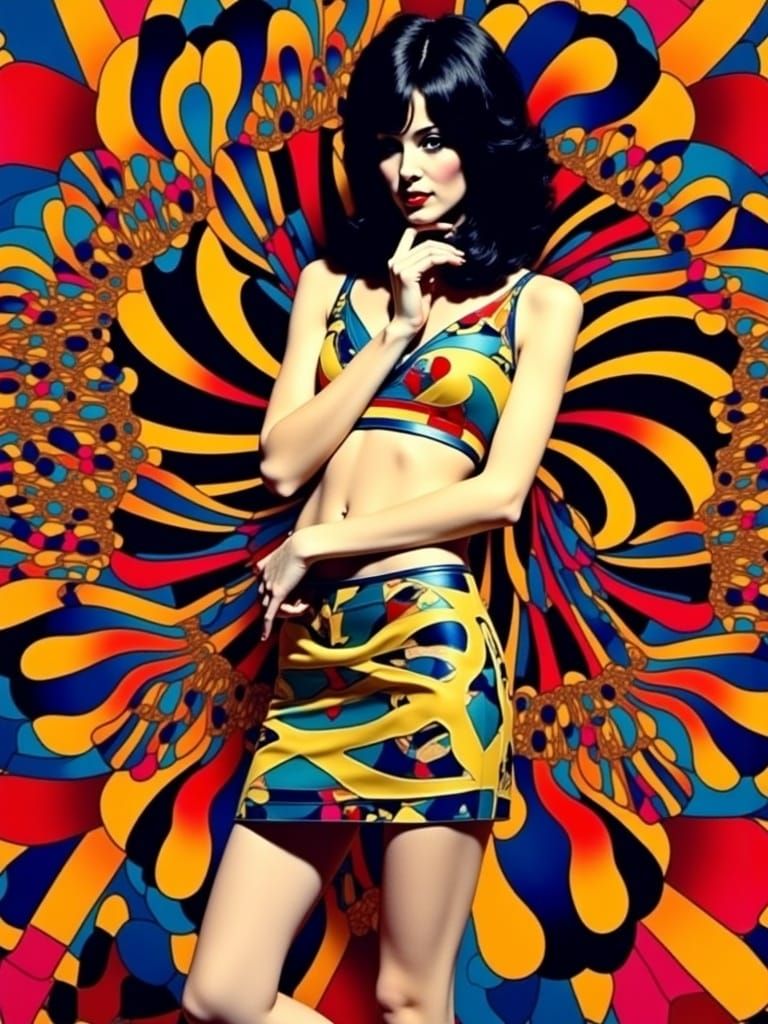 1960s Fashion Models in Groovy Autochrome Style