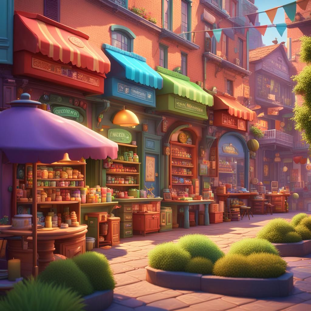 Eco-Friendly Small Business in Pixar 3D Style