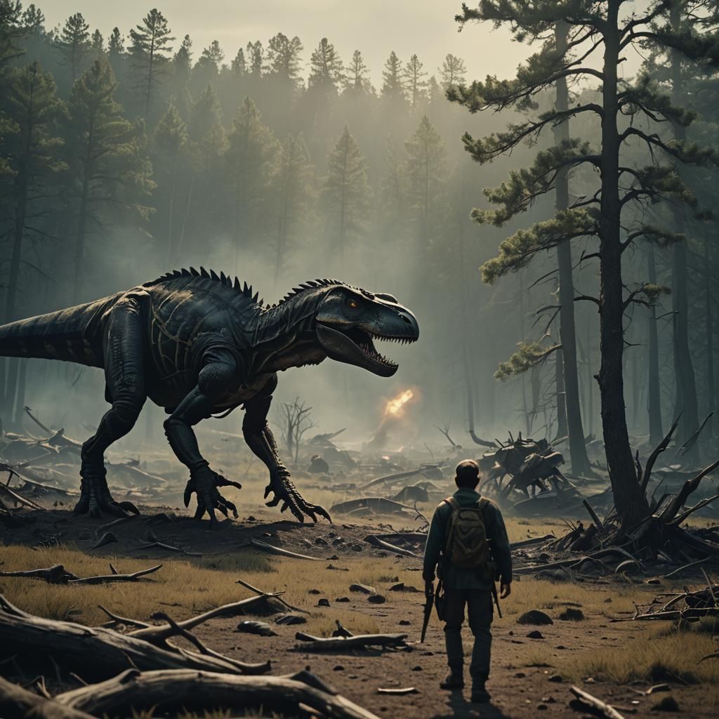 Dramatic Cinematic Film Still of Life's Last Stand