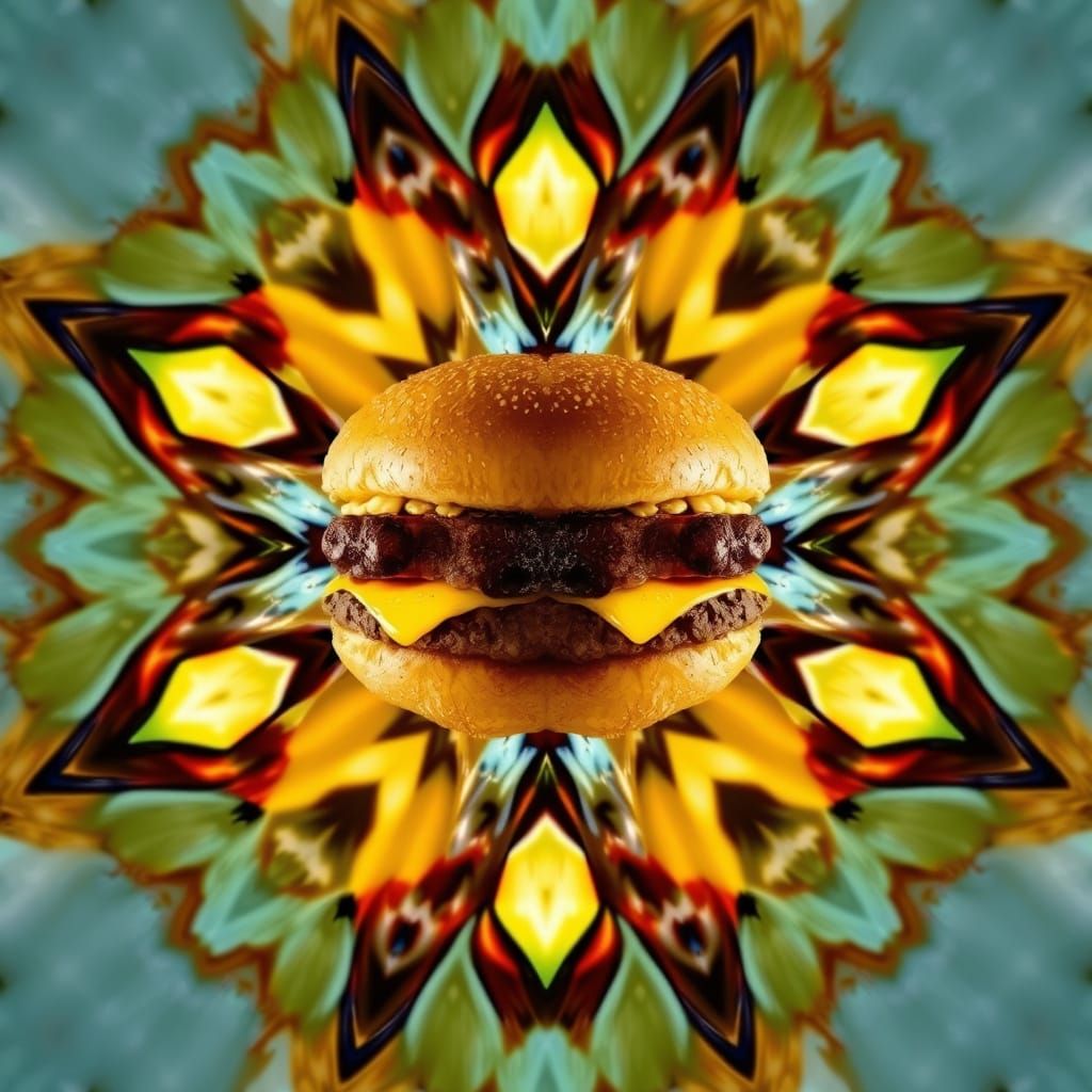 Cheeseburger Kaleidoscope with Mould