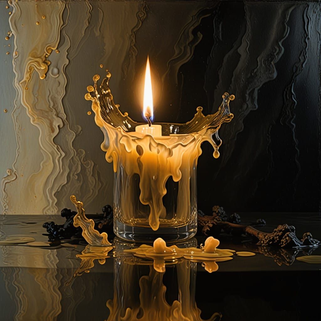 Baroque Flames Fantasy in Impasto Style