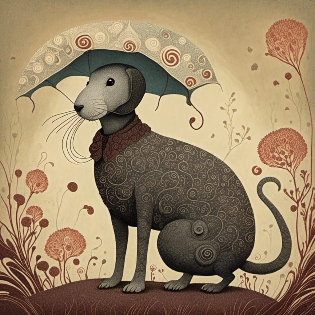 Elegant Bedlington Terrier Portrait