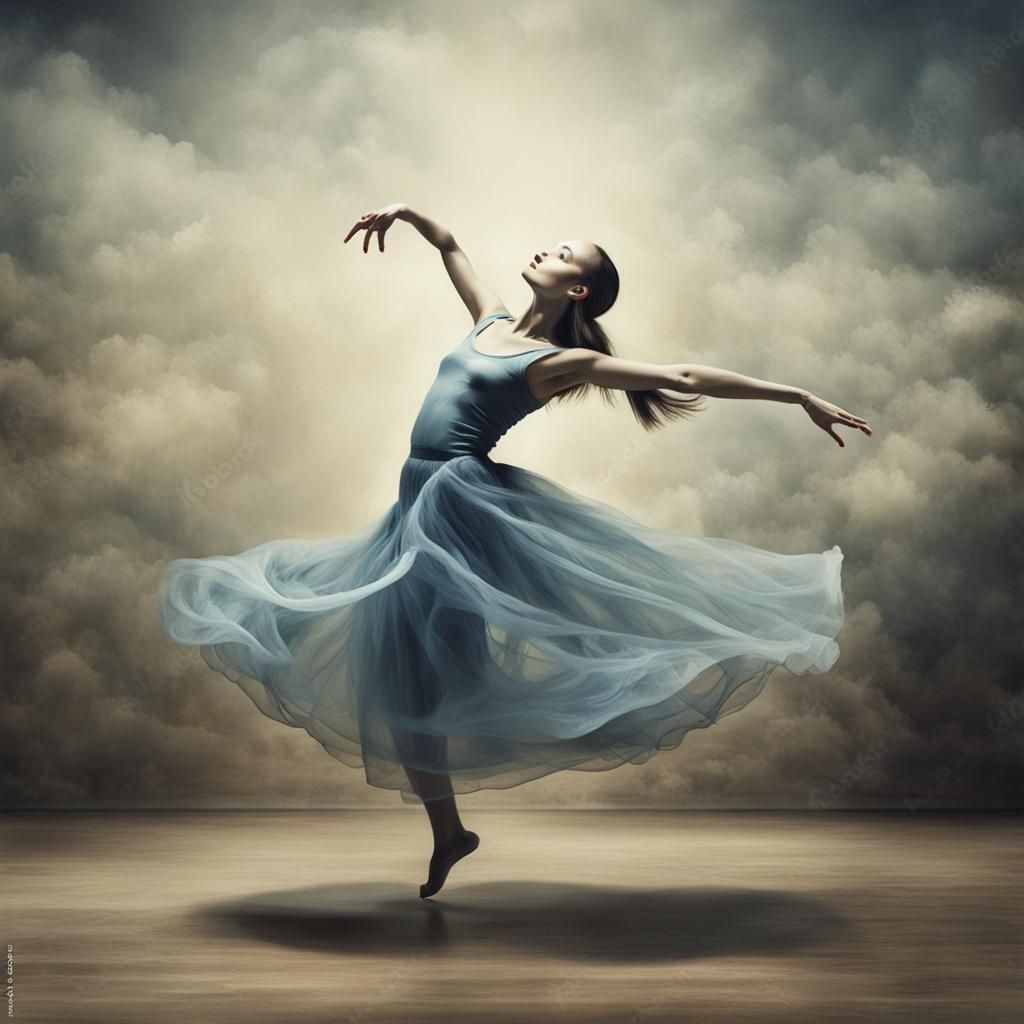 Surreal Invisible Dancer in Abstract Form