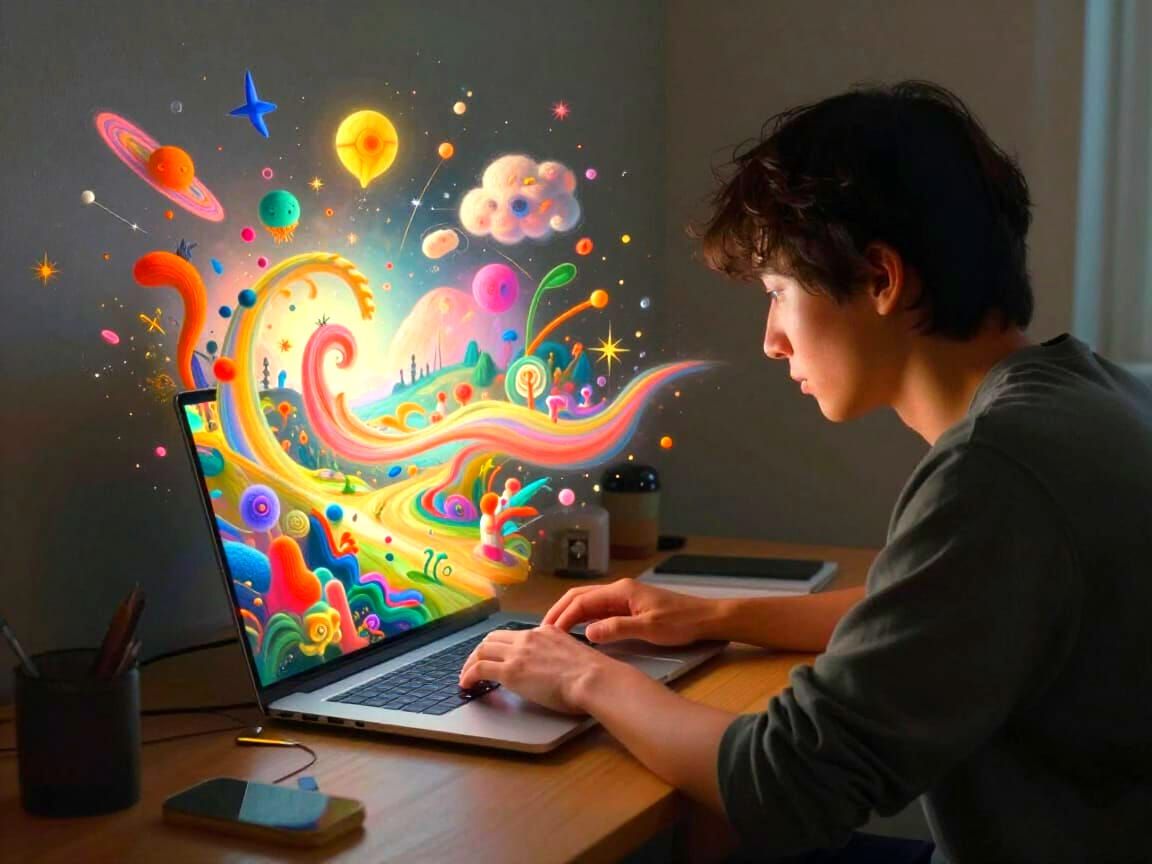 AI Dreamscape Flows From Open Notebook