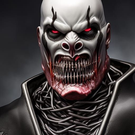 Hyper-Detailed Cenobite with Meat Hooks and Chains