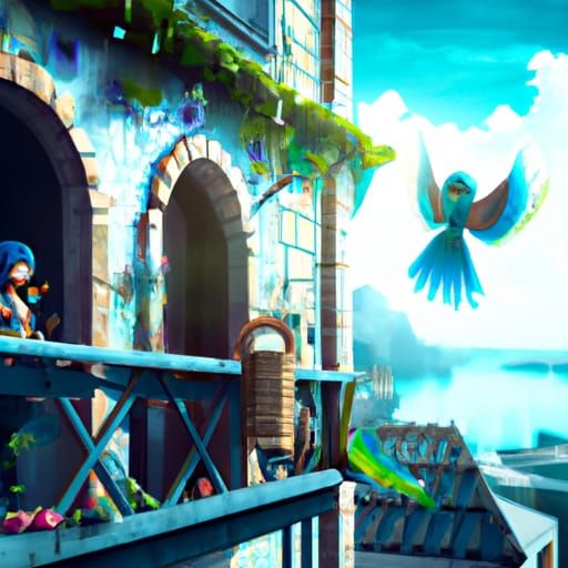 Censored Blue Bird: Detailed Matte Painting