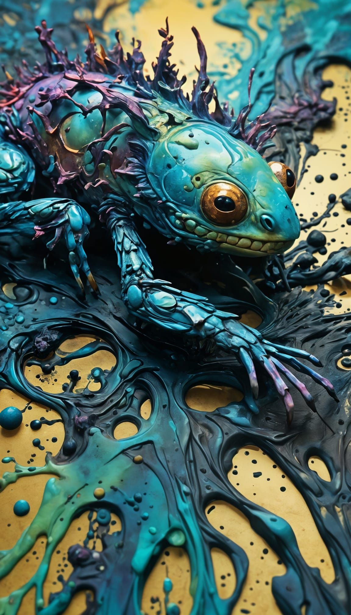 Intricate Ink Splatter Art