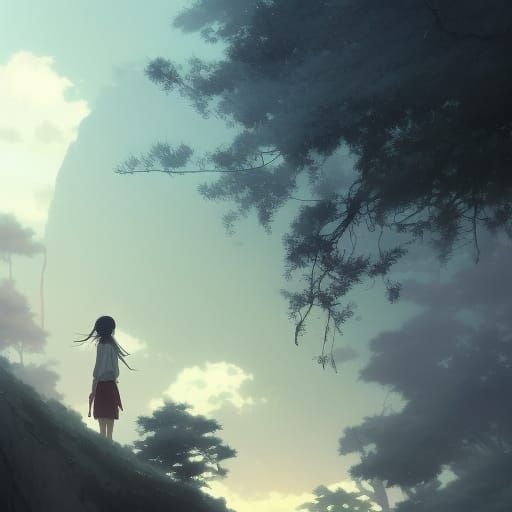 Anime Key Visual: Natural Lighting and Intricate Details