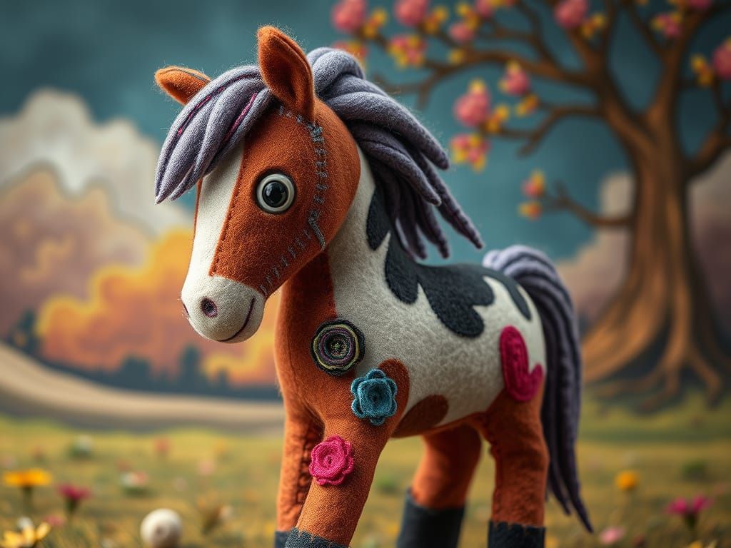 Handcrafted Stop-Motion Appaloosa Pony in Whimsical Fantasy ...