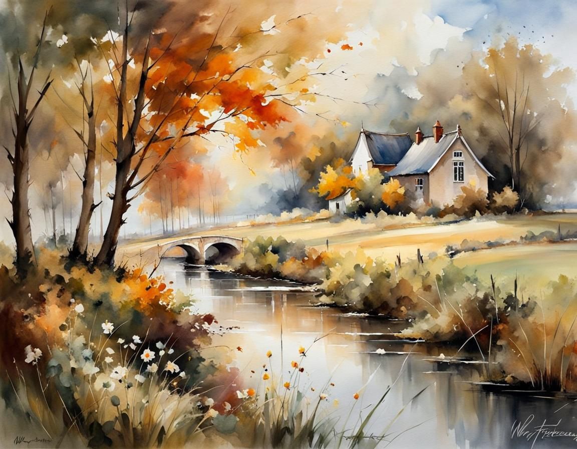 Holland in Watercolor: A Breathtaking Landscape