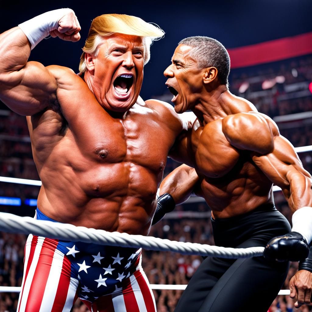 Donald Trump vs Barack Obama: WWE Showdown