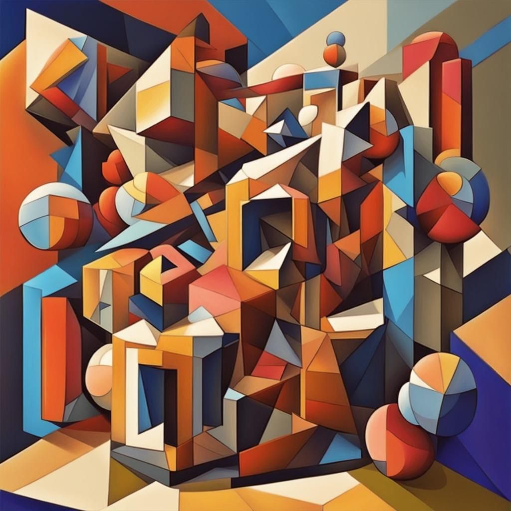 Duolingo in Neo-Cubist Art Deco Style