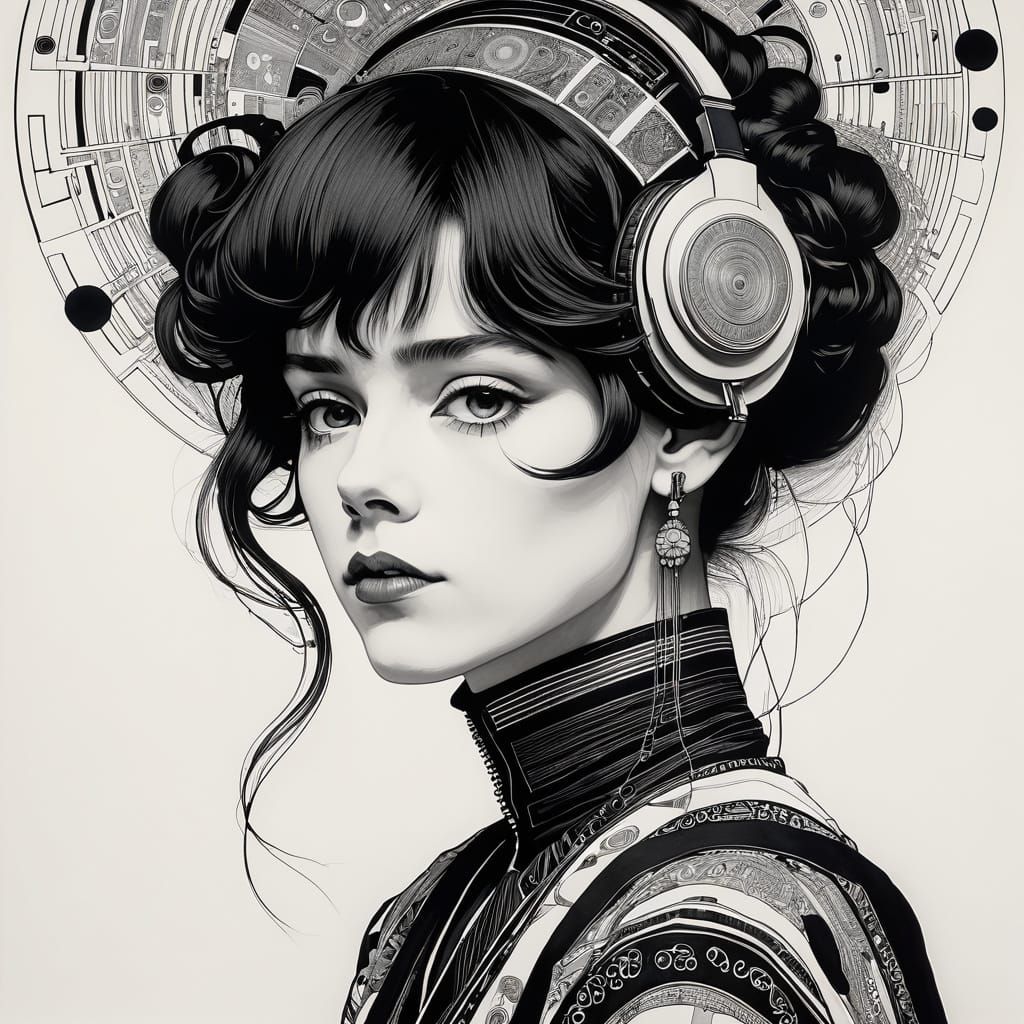 Vibrant Line Drawings of Cymantic Sound Frequencies