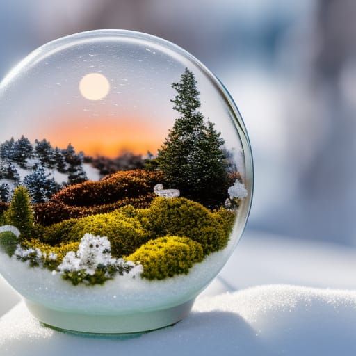Tiny Ecosystem in a Snowglobe: Professional Photography